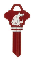 HILLMAN NCAA Washington State Cougars House/Office Key Blank 68 Single For Schlage Locks Red