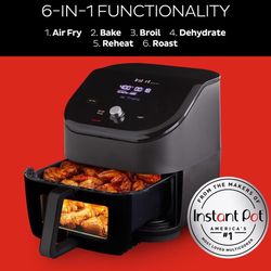 Instant Pot Vortex Plus ClearCook Black 6 qt Programmable Digital Air Fryer