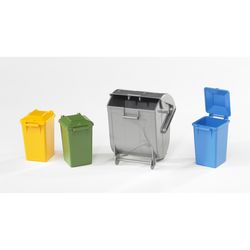 Bruder Trash Bin Set Toy Multicolored 4 pc