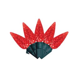 Celebrations Classic LED C6 Red 100 ct String Christmas Lights 24.75 ft.