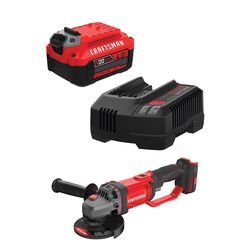 CRAFTSMAN V20 4Ah Battery and Charger Kit with CRAFTSMAN V20 Cordless 4.5-in Small Angle Grinder