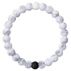 Lokai Unisex Marble Round White Bracelet Water Resistant Size 7.5