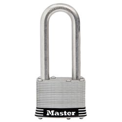 Master Lock 4-3/8 in. H X 2 in. W Laminated Steel 4-Pin Tumbler Weather-Resistant Padlock