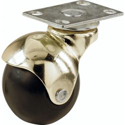 Shepherd Hardware 2 in. D Swivel Soft Rubber Hooded Ball Caster 80 lb 2 pk