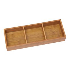 Lipper International 1.75 in. H X 4.125 in. W X 11.625 in. D Bamboo Drawer Organizer
