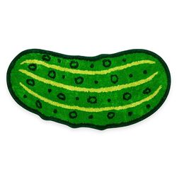 Kikkerland 17 in. L X 34 in. W Green Cotton Bath Rug