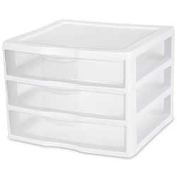 Sterilite 4.2 cu ft White Drawer Organizer 10.625 in. H X 14.5 in. W X 14.625 in. D Stackable