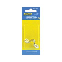 Seachoice Stainless Steel 1-5/8 in. L X 3/8 in. W Eye Straps 2 pk