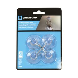 Crawford Small Plastic Suction Cup 4 pk