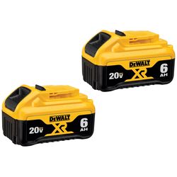 DeWalt 20V MAX XR DCB206-2 6 Ah Lithium-Ion Battery 2 pc