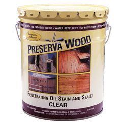 Preserva Wood Transparent Smooth Clear Oil-Based Oil Penetrating Wood Stain/Sealer 5 gal