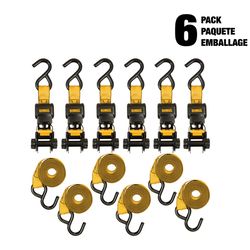 DeWalt 1 in. W X 10 ft. L Ratchet Strap 500 lb 6 pk