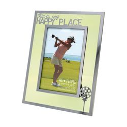 Pavilion We People Green Glass Picture Frame 4 x 6 in.