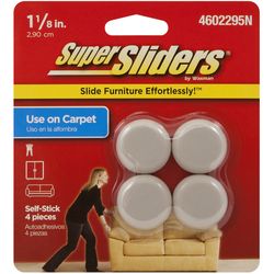 SuperSliders Beige 1-1/8 in. Adhesive Plastic Chair Glide 4 pk
