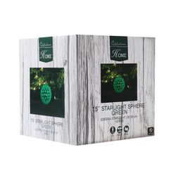 Celebrations LED Green 100L T5 Starlight Sphere 7.5 in. Hanging Decor