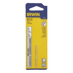 IRWIN 54 X 1-7/8 in. L High Speed Steel Wire Gauge Bit Straight Shank 1 pc