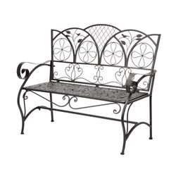 Alpine Brown Steel Frame Bench