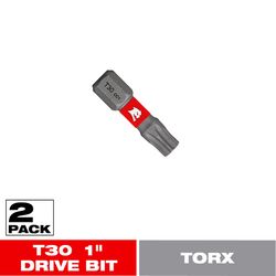 Diablo Torx #30 X 1 in. L Driver Bit Black Oxide 2 pk