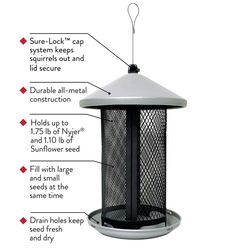 Perky-Pet Wild Bird and Finch 2.85 lb Metal Dual Mesh Bird Feeder