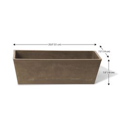 Algreen 7 in. H X 7.5 in. W X 20 in. D Plastic Windowsill Planter Taupe