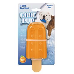 Boss Pet Cool Pup For Dog Orange TPR Popsicle Dog Toy Large 1 pk