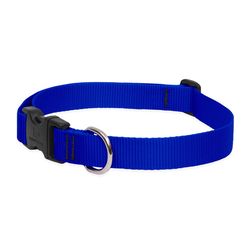 LupinePet Basic Solids Blue Blue Nylon Dog Adjustable Collar