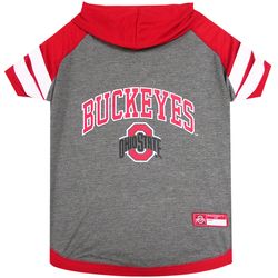 Pets First Team colors Ohio State Buckeyes Dog Hoodie Medium