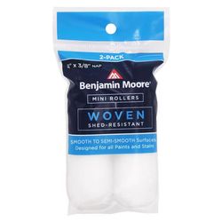 Benjamin Moore Woven 4 in. W X 3/8 in. Mini Paint Roller Cover 2 pk