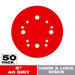 Diablo 5 in. Ceramic Blend Hook and Lock Sanding Disc 40 Grit Ultra Coarse 50 pk