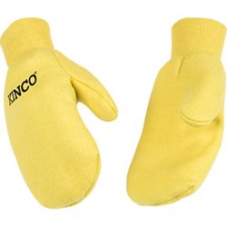 Kinco Men's Indoor/Outdoor Knit Wrist Chore Gloves Yellow L 1 pair