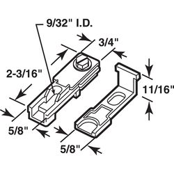 Prime-Line 0.75 in. D X 2.19 in. L Plastic Coated Brown Plastic/Steel Bracket 2 pc