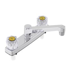 Home Plus Two Handle Chrome Kitchen Faucet
