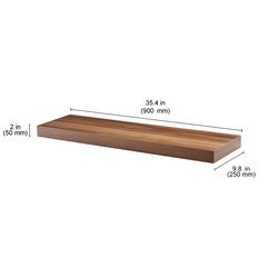 Dolle BIG BOY 2 in. H X 35.4 in. W X 9.8 in. D Walnut Wood Floating Shelf