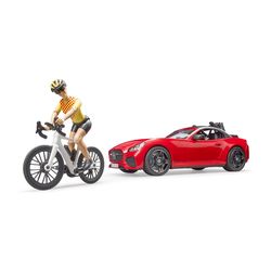 Bruder Car and Bicylce Toy Multicolored