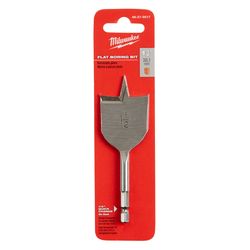 Milwaukee 1-1/2 in. D X 4.5 in. L Flat Boring Auger Bit Carbon Steel 1 pc