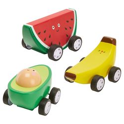 Kikkerland Kidoki Fruit Fun Pullback Cars Assorted