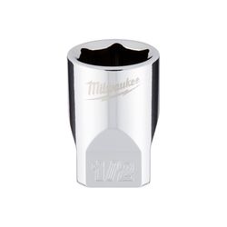 Milwaukee 1/2 in. S X 1/4 in. drive S SAE 6 Point Standard Socket 1 pc
