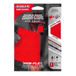 Diablo Sand Demon 4-1/2 in. L X 5-1/2 in. W 220 Grit Ceramic Blend Sanding Sheet 3 pk