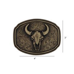 Montana Silversmiths Buffalo Skull Buckle 1 pk