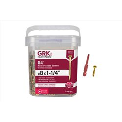 GRK Fasteners No. 8 X 1-1/4 in. L Star Climatek W-Cut Multi-Purpose Screws 1300 pk