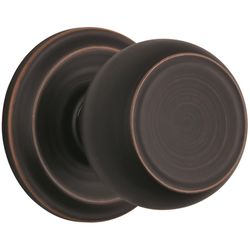 Brinks Push Pull Rotate Stafford Oil Rubbed Bronze Passage Knob KW1 1.75 in.