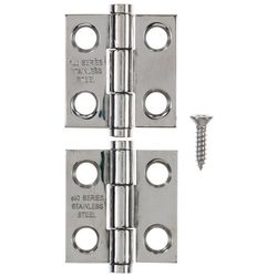 Ace .9 in. W X 1 in. L Stainless Steel Stainless Steel Narrow Hinge 2 pk
