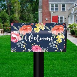 Briarwood Lane Multicolored Steel 19 in. H X 19 in. L X 7 in. W Watercolor Floral Mailbox Cover