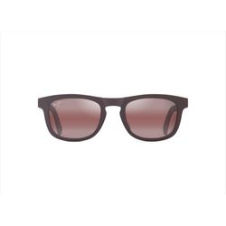 Maui Jim Aliali Sunglasses Unisex Matte Solid Dark Brown Frame Maui Rose Lens Polarized