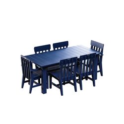 Breeo X Series 7 pc Patriot Blue Aluminum Dining Set