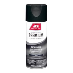 Ace Premium Satin Black Paint + Primer Enamel Spray 12 oz