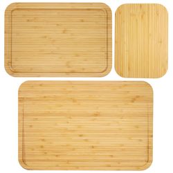 Totally Bamboo 10 in. L X 7 in. W X 1 in. Bamboo Cutting Board Set