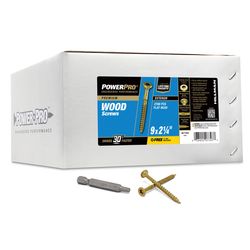 Power Pro No. 9 Ga. X 2-1/4 in. L Bronze Star Flat Head Deck Screws