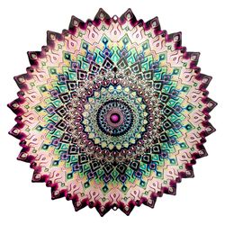 Spinfinity Designs Stainless Steel 12 in. Mandala Rose Wind Spinner