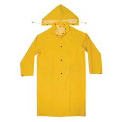 CLC Climate Gear Yellow PVC-Coated Polyester Rain Jacket XXXL 0.35 mil